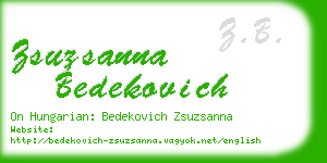 zsuzsanna bedekovich business card